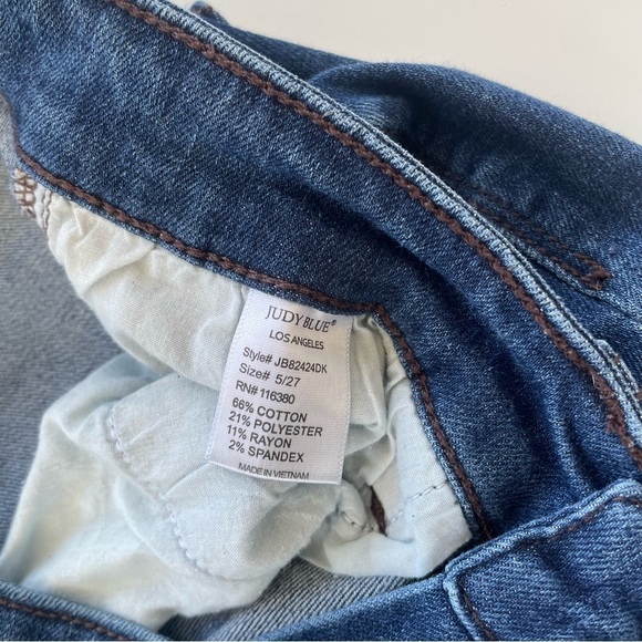 Judy Blue Jean Women's Baby City Slit Hem High Rise Skinny Jeans Size 5 or 27 - Picture 7 of 11